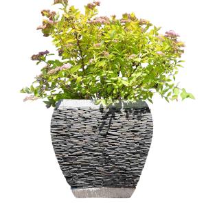 Pot bac jardinière galbé ardoise 50 cm jardin pierre nature…