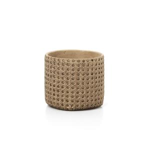 Pot béton marron 16,5x16,5x15cm