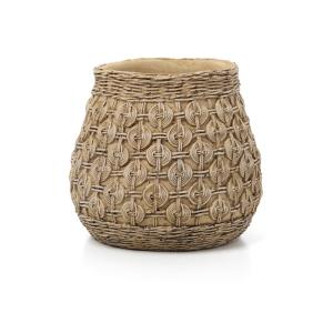 Pot béton marron 28,3x28,3x25cm