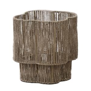 Pot, cache-pot en végétale beige