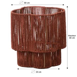 Pot, cache-pot en végétale rouge brique