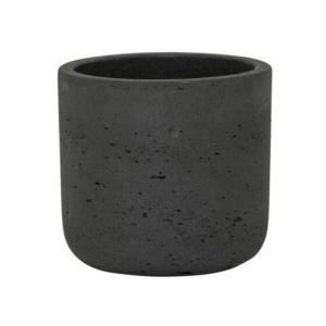 Pot Charlie XS noir effet béton 12 cm fibre argile