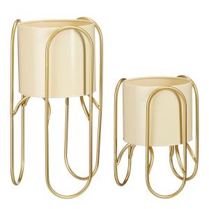 Pot de fleurs à l'intérieur Donau Jaune clair Fer H45xB22.5…