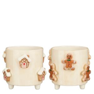 pot de fleurs de Noël à l'intérieur  Blanc cassé Pierre H15…