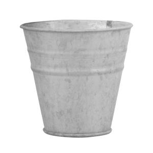 Pot fleurs zinc 12 cm gris