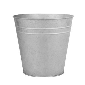 Pot fleurs zinc 13 cm gris