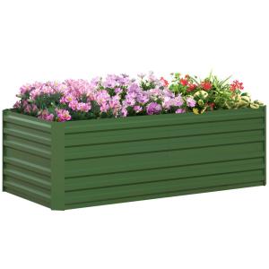 Potager de jardin 180x90x59cm acier galvanisé vert