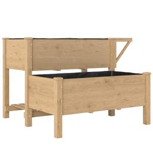 Potager sur Pieds à 2 niveaux étagères et doublure bois mar…