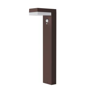 Potelet solaire sensor Aluminium Marron H50CM