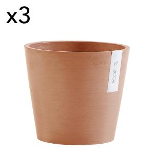 Pots de fleurs terracotta D20 - lot de 3