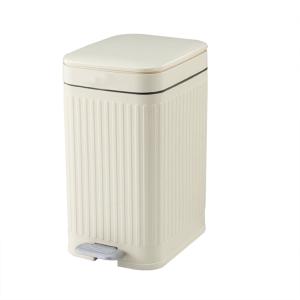 Poubelle à pédale Plastique Blanc 10L