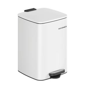 Poubelle de cuisine 20 l en acier avec seau intérieur blanc…