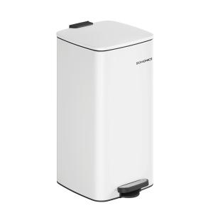 Poubelle de cuisine 30 l en acier avec seau intérieur blanc…