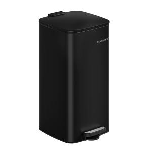 Poubelle de cuisine 30 l en acier avec seau intérieur noir…