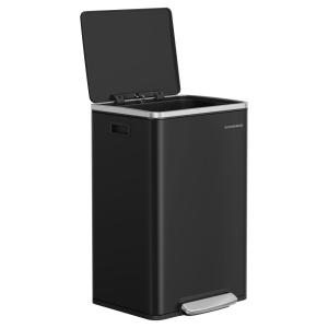 Poubelle de cuisine 50 l avec 15 sacs poubelle avec couverc…