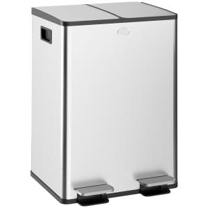 Poubelle de cuisine à pédale acier inoxydable argent