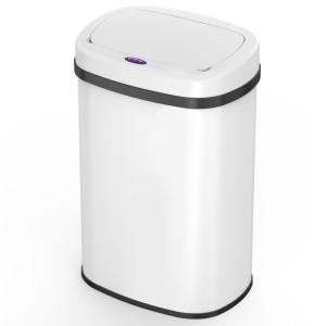 Poubelle de cuisine automatique Acier inoxydable Blanc 58L