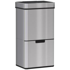 Poubelle de cuisine automatique en acier inox silver
