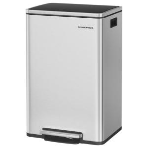 Poubelle de cuisine de 50 l avec 15 sacs poubelle argent