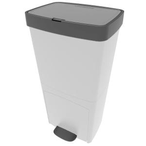 Poubelle de cuisine tri sélectif Plastique Blanc 70L