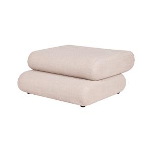 Pouf 2 niveaux en fibre synthétique, beige