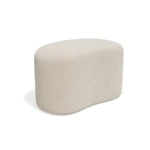 Pouf 60cm tissu bouclette crème