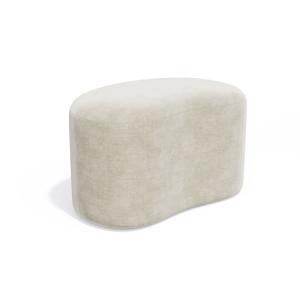 Pouf 60cm velours crème