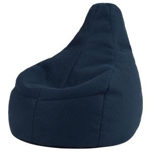 Pouf à dossier haut Gaming en maille mesh tech bleu marine