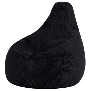 Pouf à dossier incliné Gaming en maille mesh tech noir
