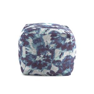 Pouf amovible carré bleu 50x50x50 cm