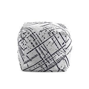 Pouf amovible carré gris 50x50x50 cm