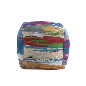 Pouf amovible carré multicolore 50x50x50 cm