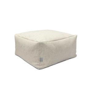 Pouf amovible en coton  50x50x25 cm beige