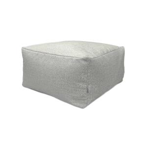 Pouf amovible en coton  50x50x25 cm gris