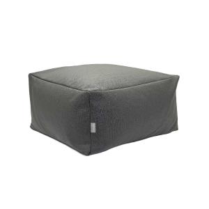 Pouf amovible en coton  50x50x25 cm gris foncé