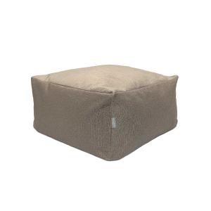 Pouf amovible en coton  50x50x25 cm marron clair