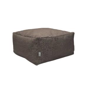 Pouf amovible en coton  50x50x25 cm marron foncé