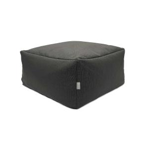 Pouf amovible en coton  50x50x25 cm noir