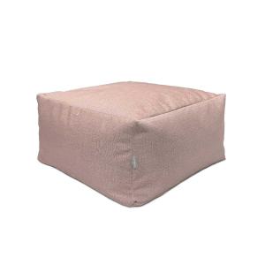 Pouf amovible en coton  50x50x25 cm rose