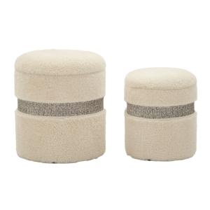 Pouf avec récipient à crème set 2 pcs cm ø 40x47-32x38