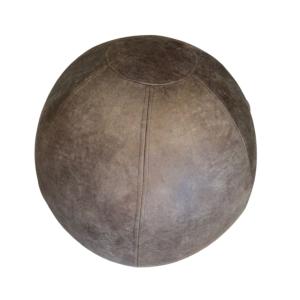 Pouf ballon effet cuir usé  yoga et décoration 55 cm