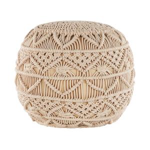 Pouf Beige Coton 40 cm 40 cm