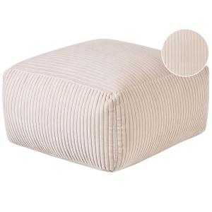 Pouf Beige Coton 50 cm 50 cm