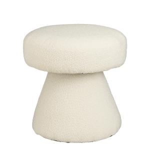 Pouf blanc cassé H46