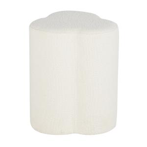 Pouf bouclettes blanches