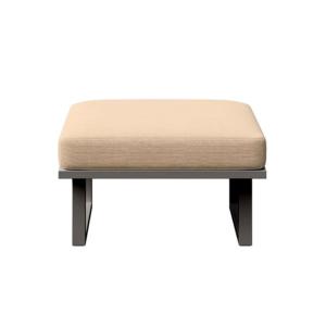 Pouf cappucino - cadre anthracite