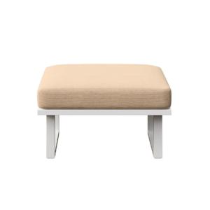 Pouf cappucino - cadre blanc