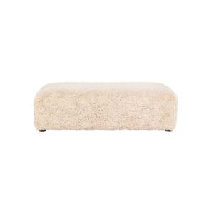 Pouf carré 100cm en tissu bouclé beige