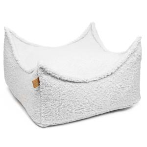 Pouf carré blanc pour enfant