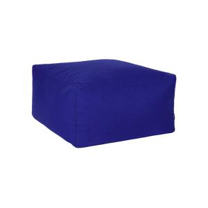 Pouf carré en laine, bleu
